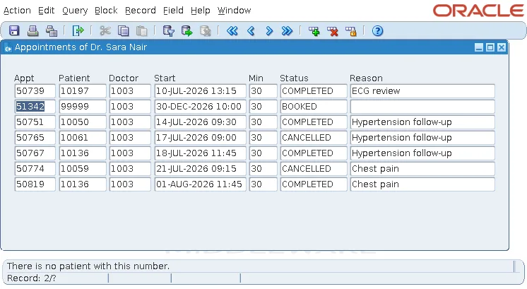 Oracle Forms ON-ERROR turning a foreign key error into a clear message