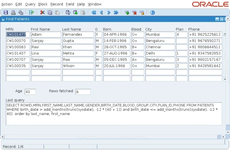 Oracle Forms PRE-QUERY turning an age into a range of birth dates