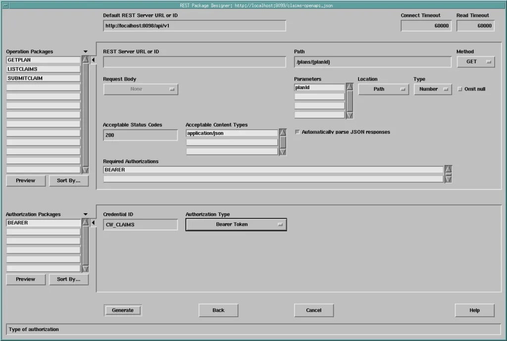 REST Package Designer setting a Credential ID for a bearer token