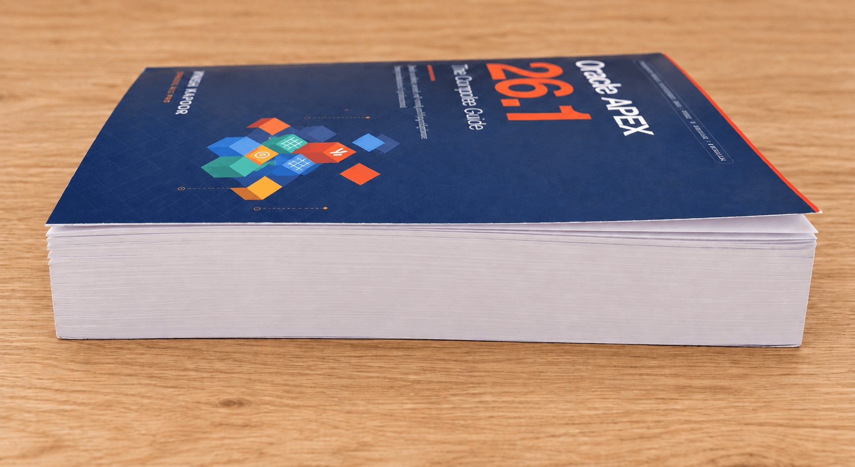 The book seen from the side, showing the thickness of its 828 pages