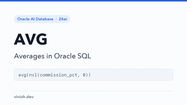 Oracle AVG Function