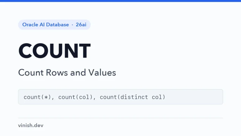 Oracle COUNT Function