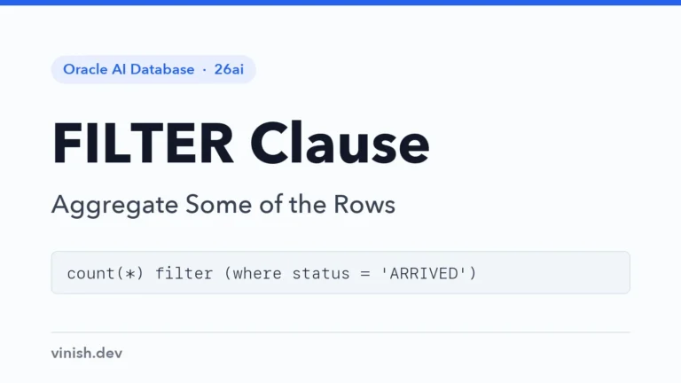 How to Filter Aggregates with the FILTER Clause in Oracle