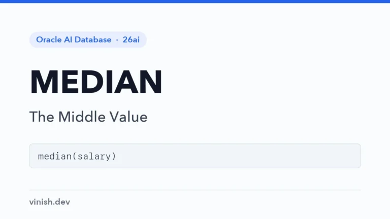 Oracle MEDIAN Function