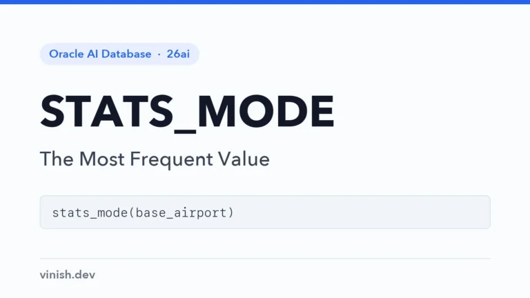 Oracle STATS_MODE Function
