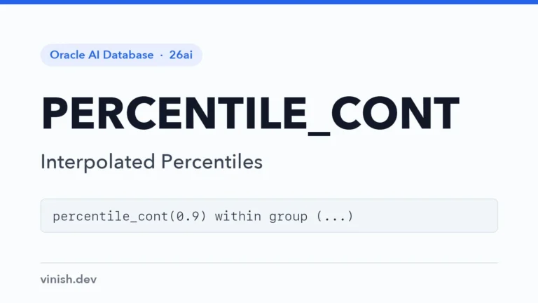 Oracle PERCENTILE_CONT Function