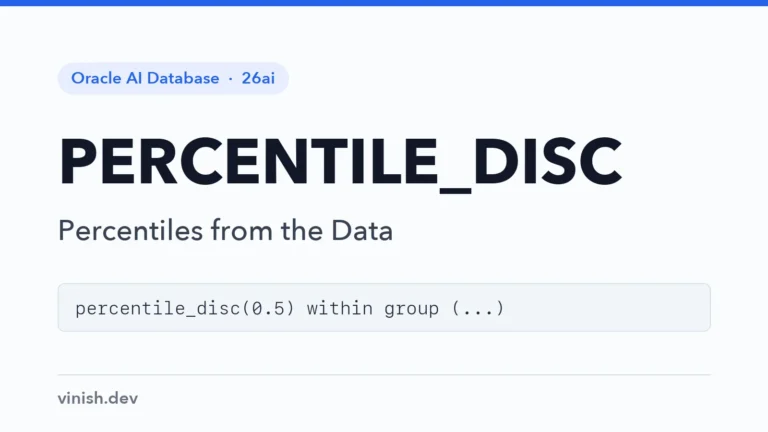 Oracle PERCENTILE_DISC Function