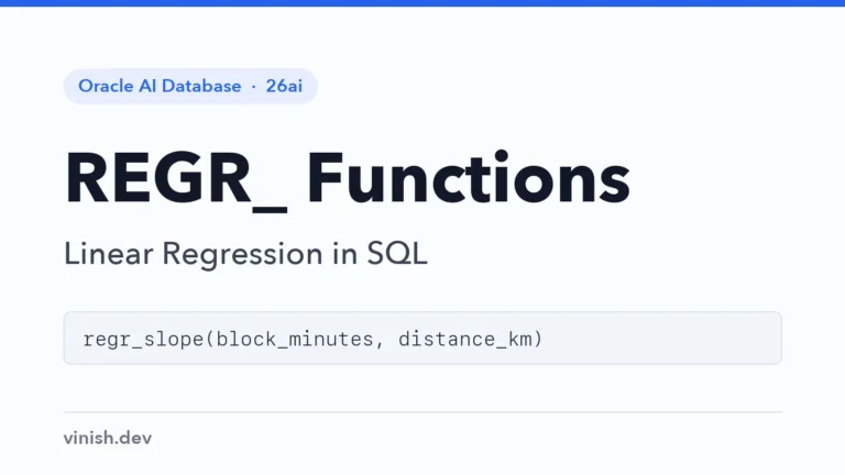 Oracle REGR_ Functions