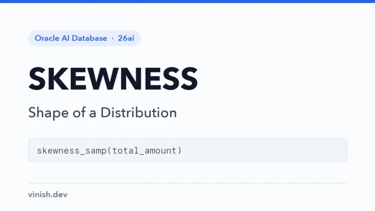 Oracle SKEWNESS Function