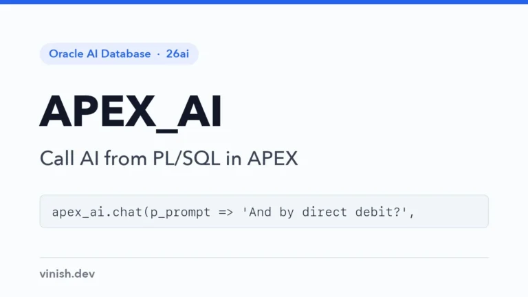 How to Call AI from PL/SQL with the APEX_AI Package