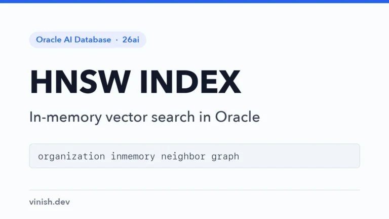 How to Create an HNSW Vector Index in Oracle
