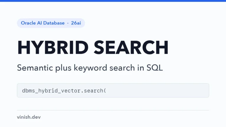 How to Build Hybrid Search in Oracle Database