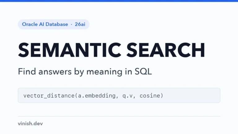 How to Build Semantic Search in Oracle Database