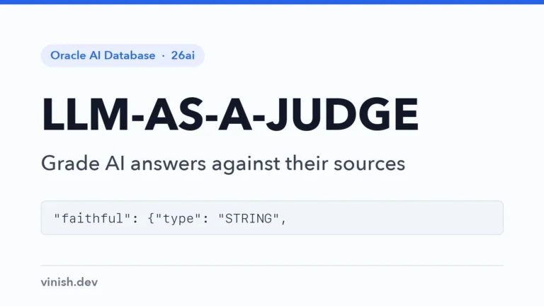 How to Test AI Answers with an LLM Grader in Oracle