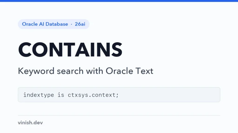 How to Search by Keyword with Oracle Text