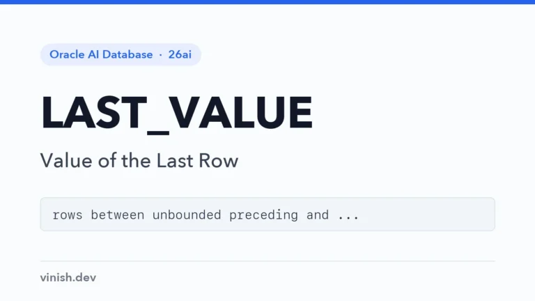 Oracle LAST_VALUE Function