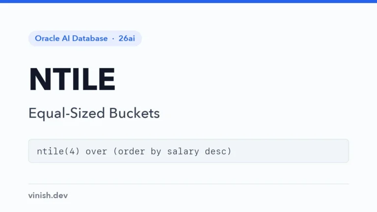 Oracle NTILE Function