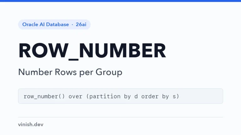Oracle ROW_NUMBER Function