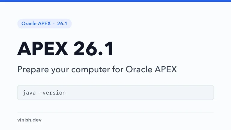 How to Prepare Your Computer for Oracle APEX 26.1