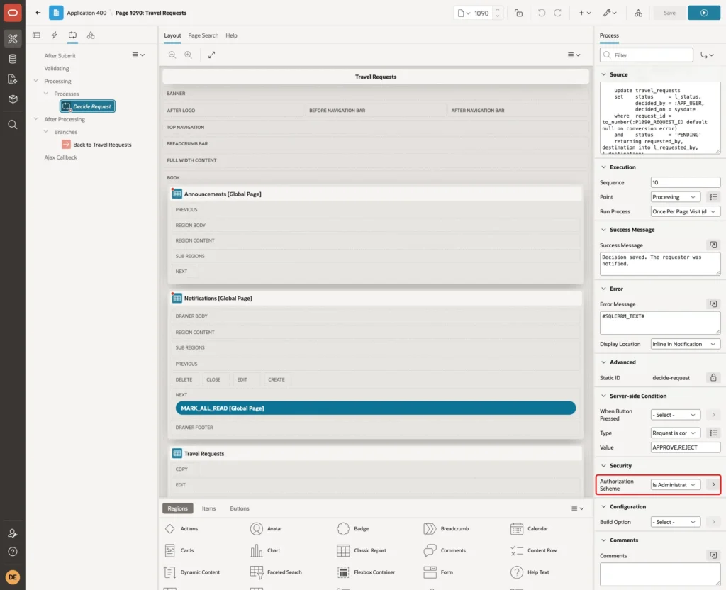 Security group of the process with Authorization Scheme Is Administrator marked with a red box
