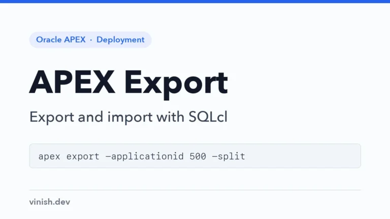 How to Export and Import APEX Applications with SQLcl