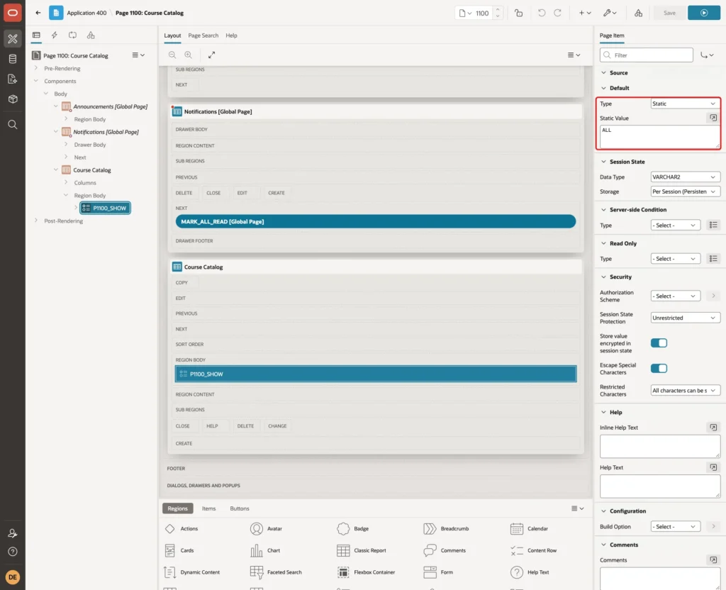Default group with Type Static and Static Value ALL marked with a red box