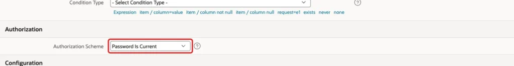 Application Process with the Authorization Scheme Password Is Current marked with a red box