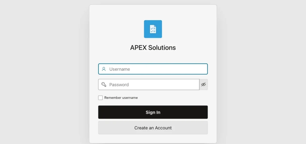 Sign-in page of the application shown after opening the Item Costs page without a sign-in