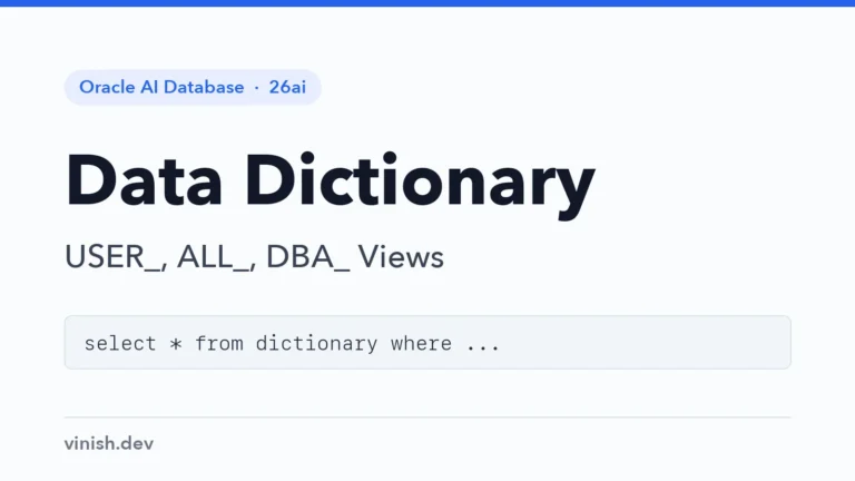 How to Explore the Oracle Data Dictionary