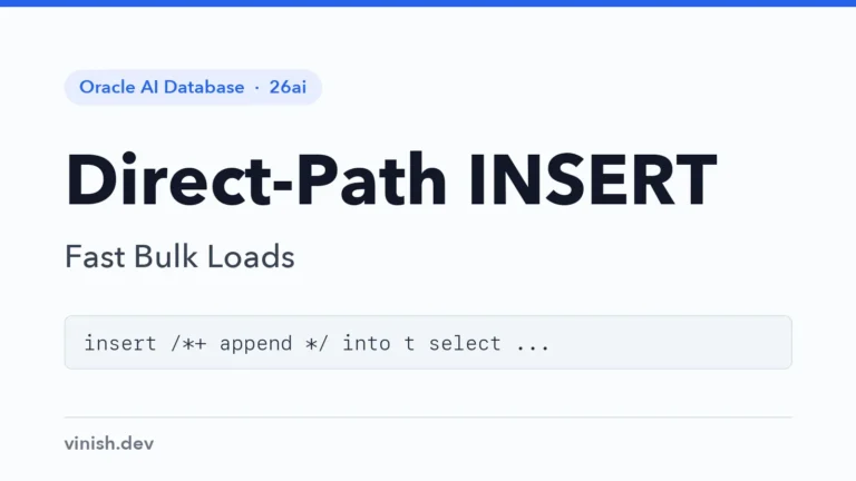 How to Use Direct-Path INSERT in Oracle