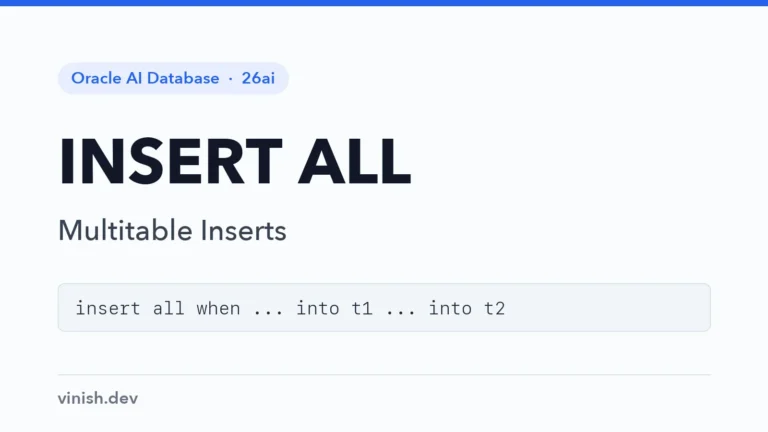 How to Use Multitable INSERT ALL in Oracle