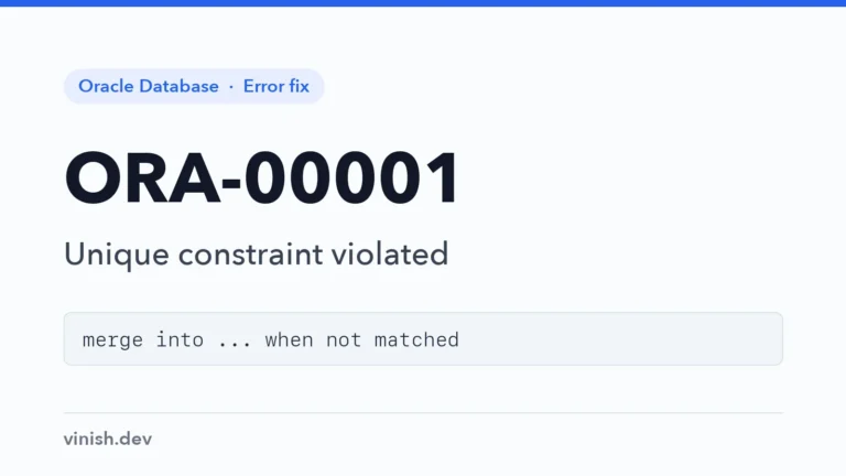 How to Fix ORA-00001: Unique Constraint Violated in Oracle