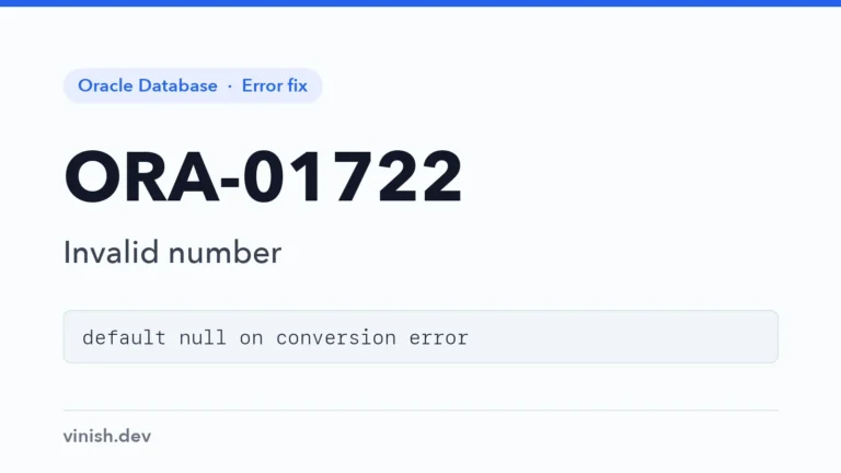 How to Fix ORA-01722: Invalid Number in Oracle