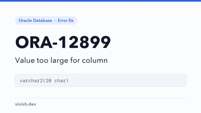 How to Fix ORA-12899: Value Too Large for Column in Oracle