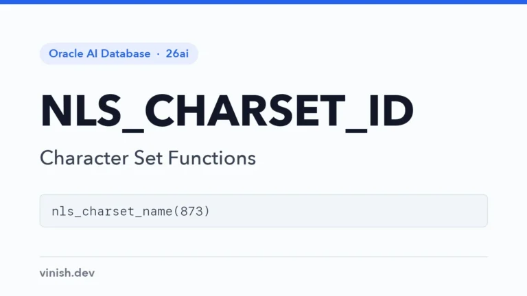 Oracle Character Set Functions