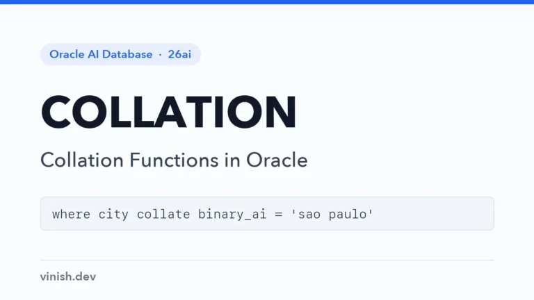 Oracle Collation Functions