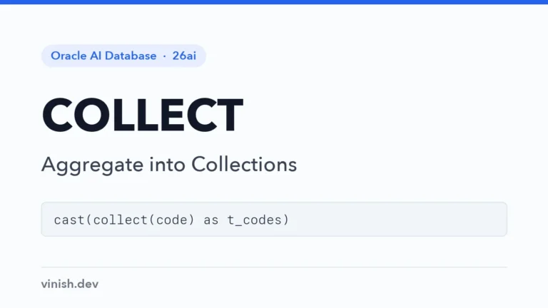 Oracle COLLECT Function