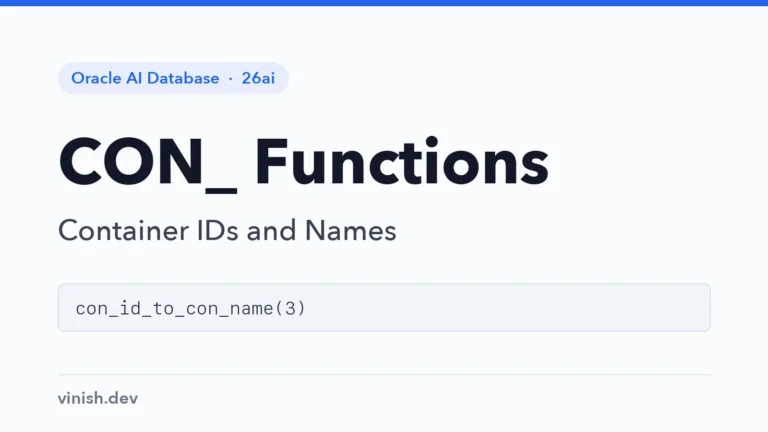Oracle CON_ Functions