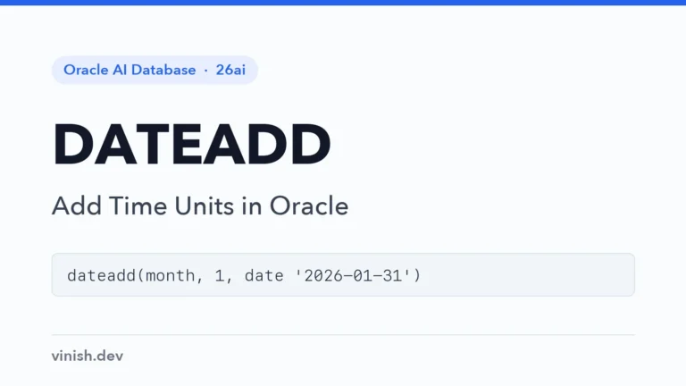 Oracle DATEADD Function