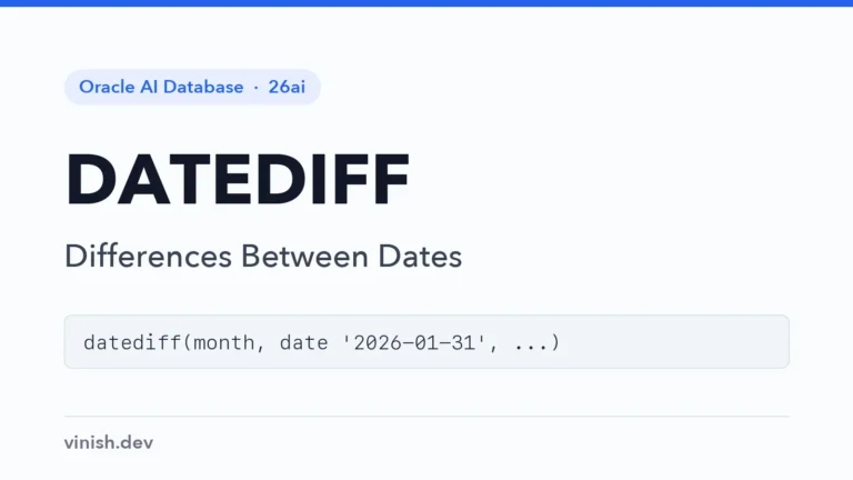 Oracle DATEDIFF Function