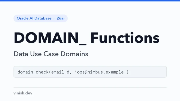 Oracle DOMAIN_ Functions