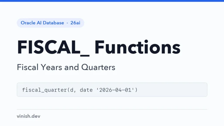 Oracle FISCAL_ Functions