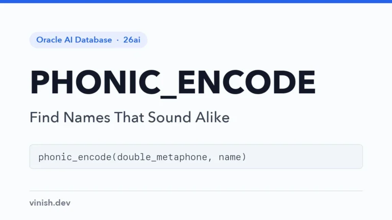 Oracle PHONIC_ENCODE Function