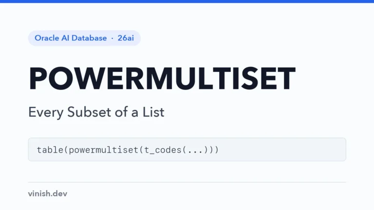 Oracle POWERMULTISET Function