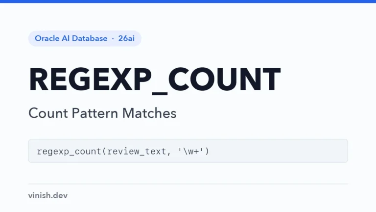 Oracle REGEXP_COUNT Function