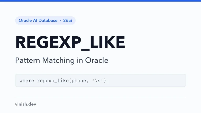 Oracle REGEXP_LIKE Function