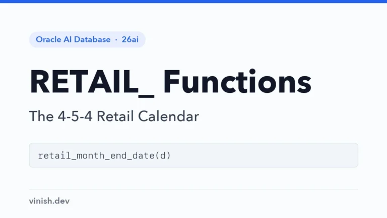 Oracle RETAIL_ Functions