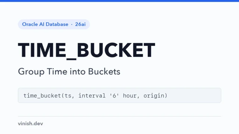 Oracle TIME_BUCKET Function