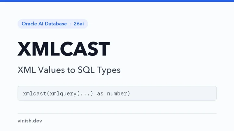 Oracle XMLCAST Function