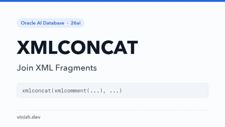 Oracle XMLCONCAT Function